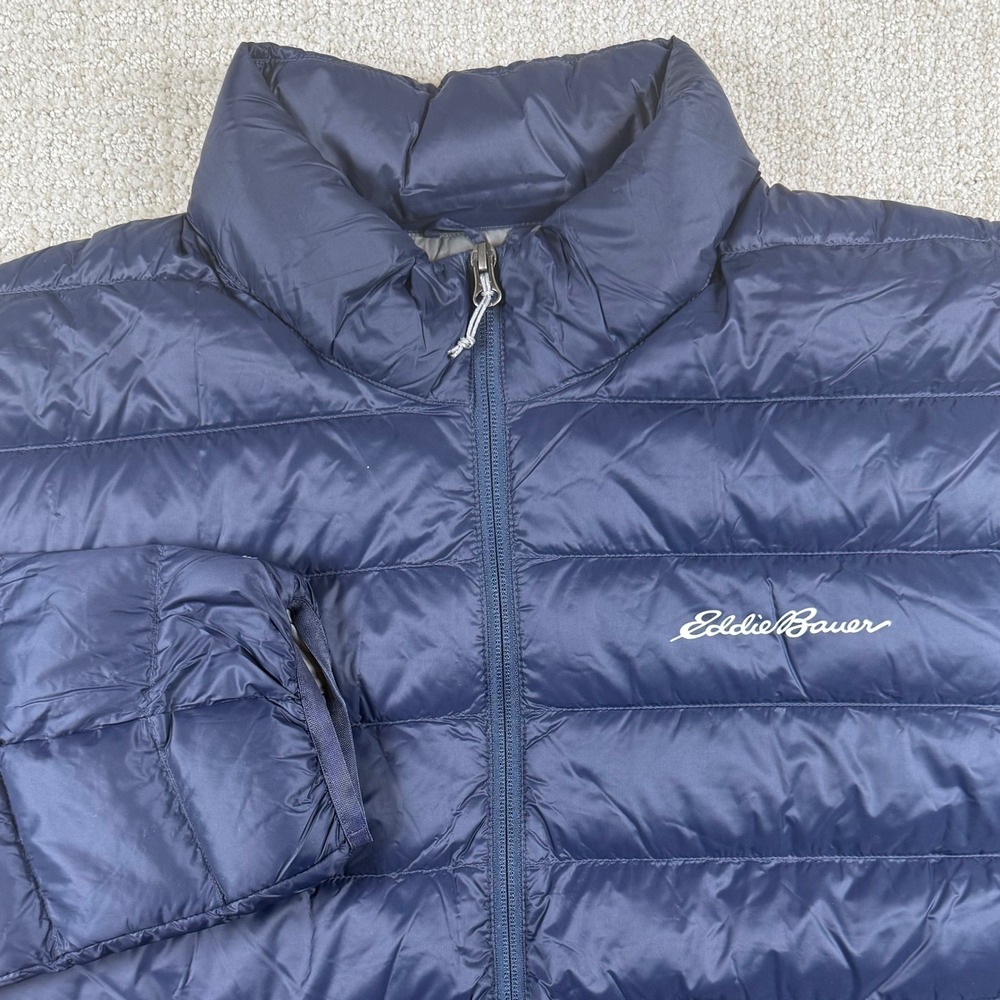 NEW Eddie Bauer Mens XL Blue CirrusLite 650 Down Fill Puffer Jacket